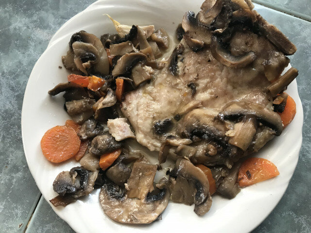 Smothered Pork with Mushrooms