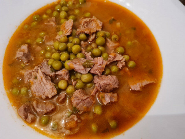 Veal with Peas