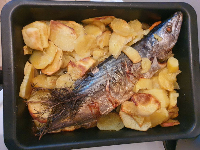 Oven-Grilled Bonito with Potatoes