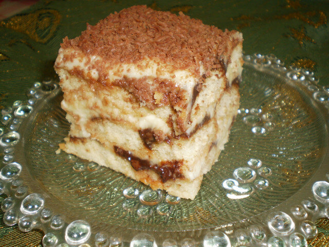 Ladyfinger Cake with Pudding and Mascarpone