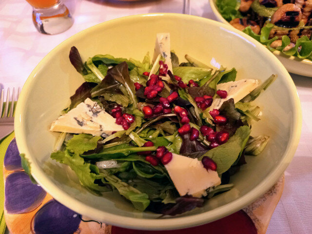 Arugula, Blue Cheese and Pomegranate Salad