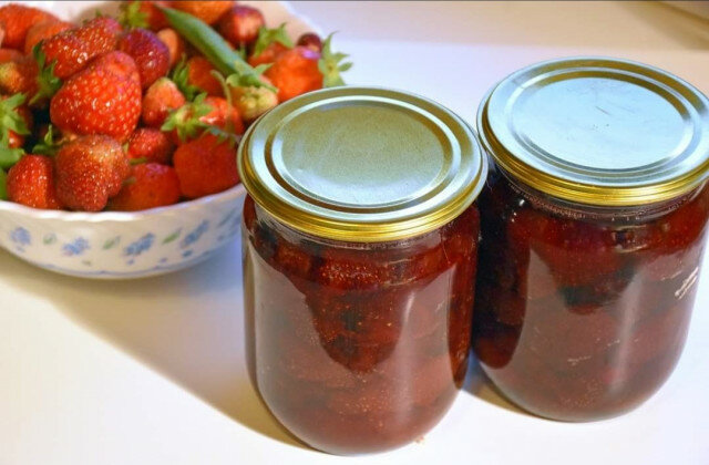 Jam with Whole Strawberries