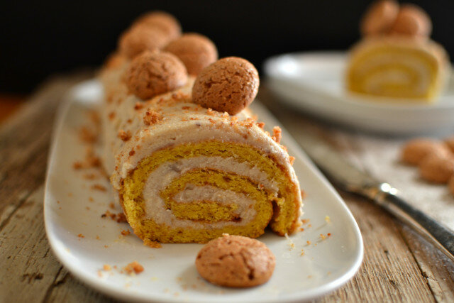 Amaretto Roll with Chestnuts