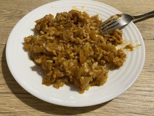 Sauerkraut and Rice in a Pot