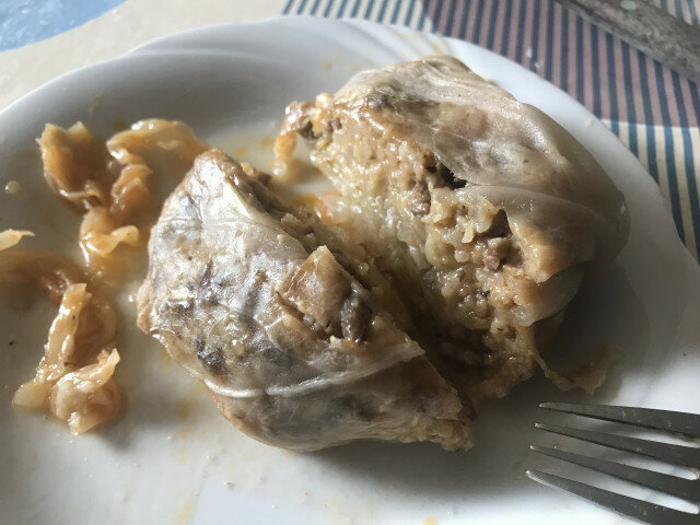 Classic Sarma with Sauerkraut, Minced Meat and Rice