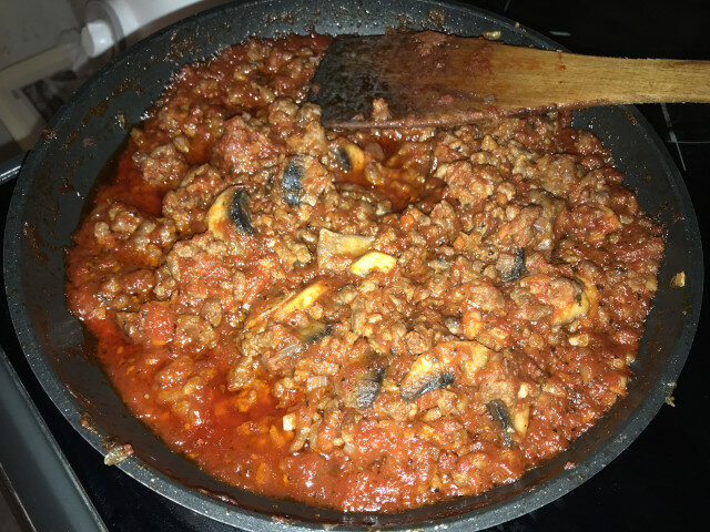 Spaghetti with Mushroom Bolognese Sauce