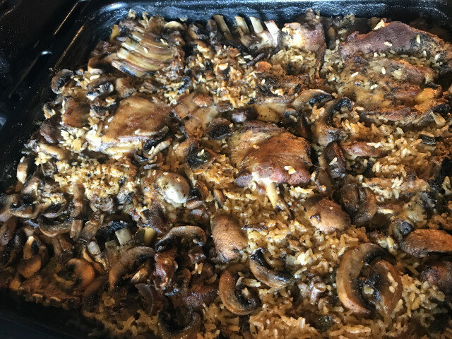 Tender Lamb with Mushrooms and Spring Onions