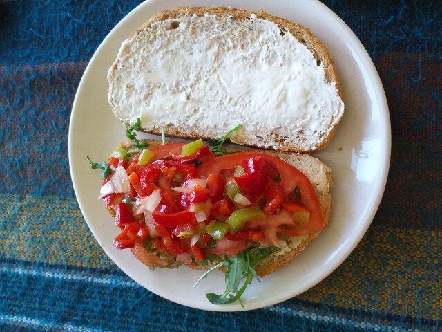 Vegetarian Arugula Sandwich