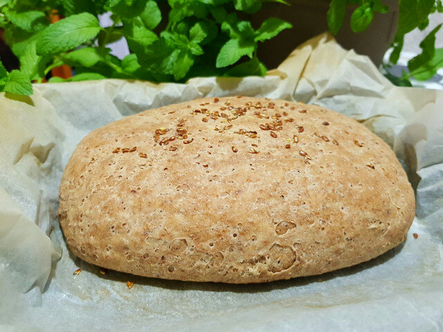 Whole Grain Spelt Bread with Flaxseed Oil and Seeds