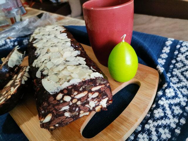 Sweet Salami with Tahini and Dates