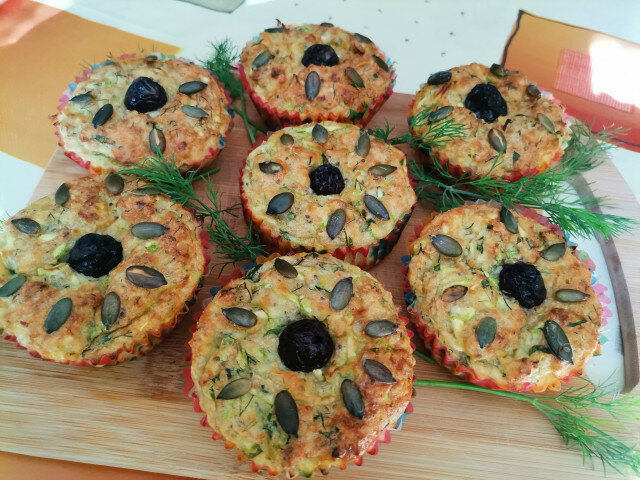 Zucchini and Parmesan Oat Muffins