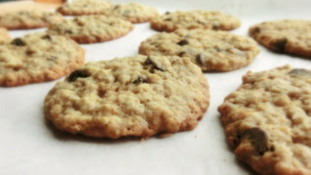 Chewy Chocolate Oat Biscuits