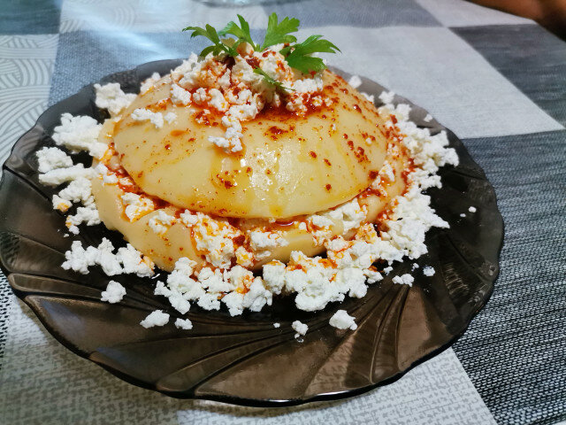 Kachamak with White Cheese and Yellow Cheese
