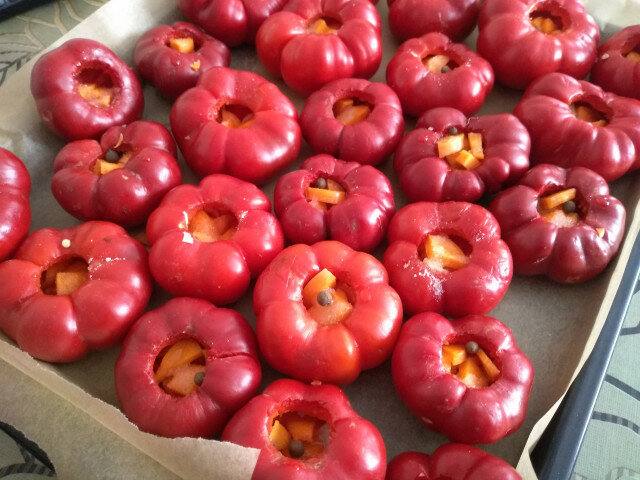Roasted Bell Peppers with Garlic (No-Boil)