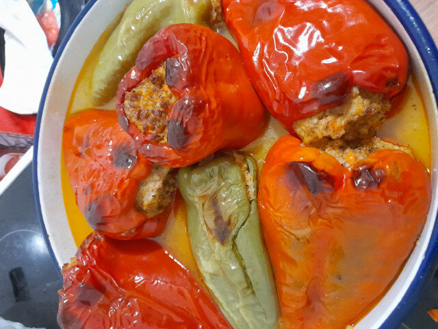 Classic Stuffed Peppers with Rice and Minced Meat