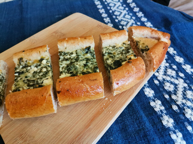 Spinach and Cheese Pide