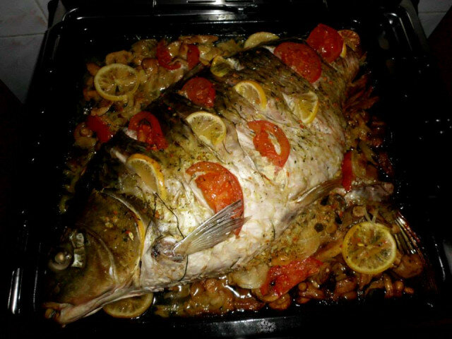 Stuffed Carp with Vegetables