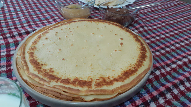 Pancakes with Milk and Water