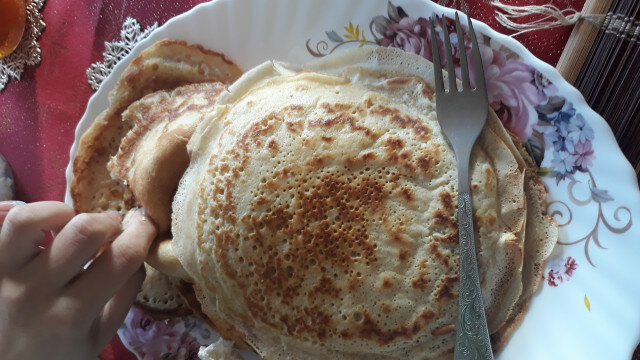Pancakes with Eggs