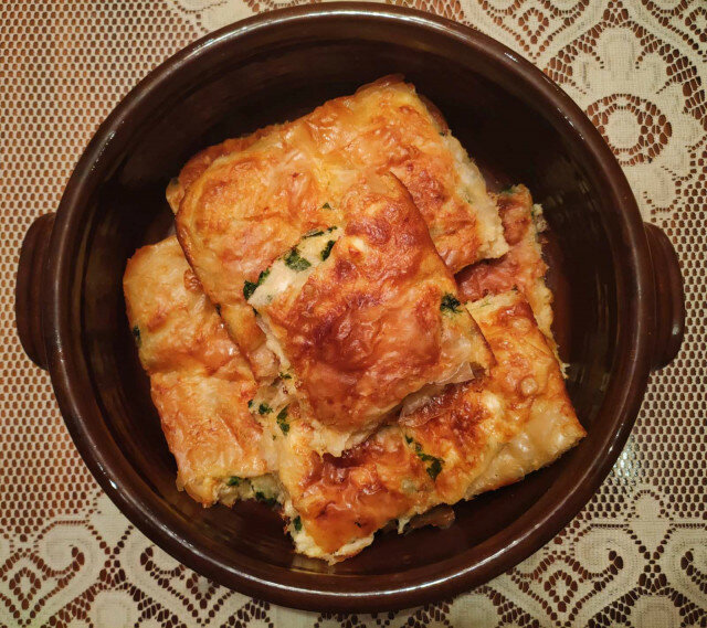 Kale and White Cheese Filo Pastry Pie