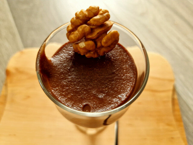 Vegan Cocoa Pudding with Walnut Milk