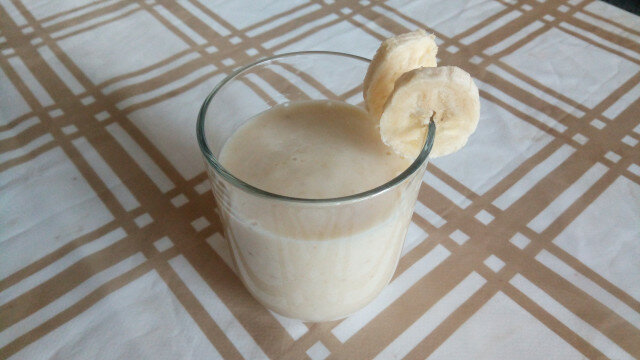 Egg White, Banana and Cottage Cheese Protein Shake