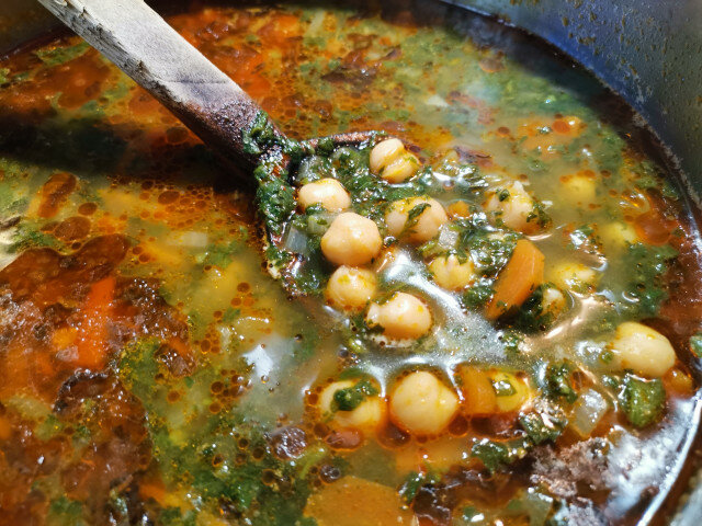 Nettle and Chickpea Stew