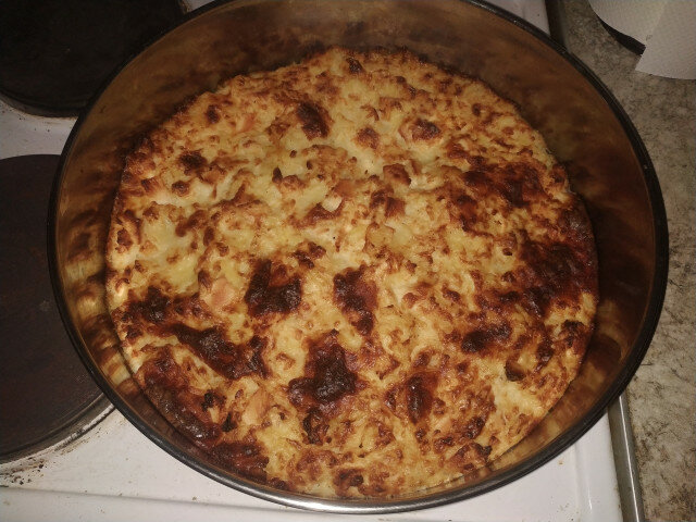 Casserole with Chicken, Potatoes and Cream