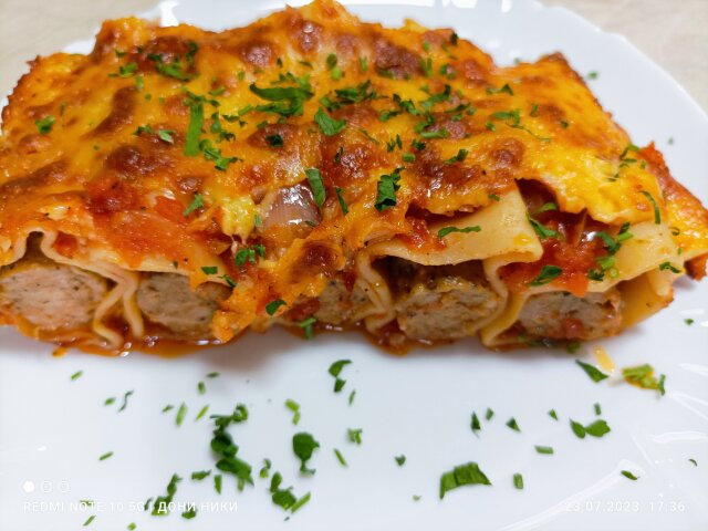 Cannelloni with Minced Meat