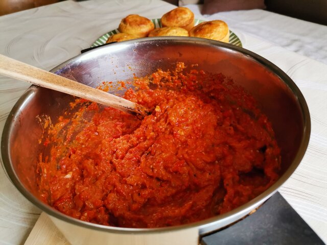 Ajvar with Eggplant and Carrots