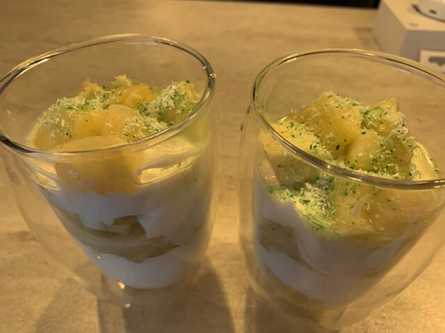 Dessert with Pineapple and Yogurt
