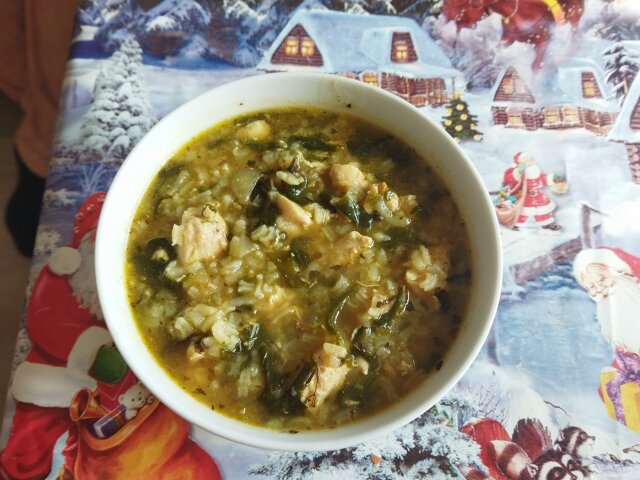 Chicken with Spinach and Rice