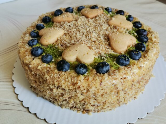 French Country-Style Cake with Blueberries