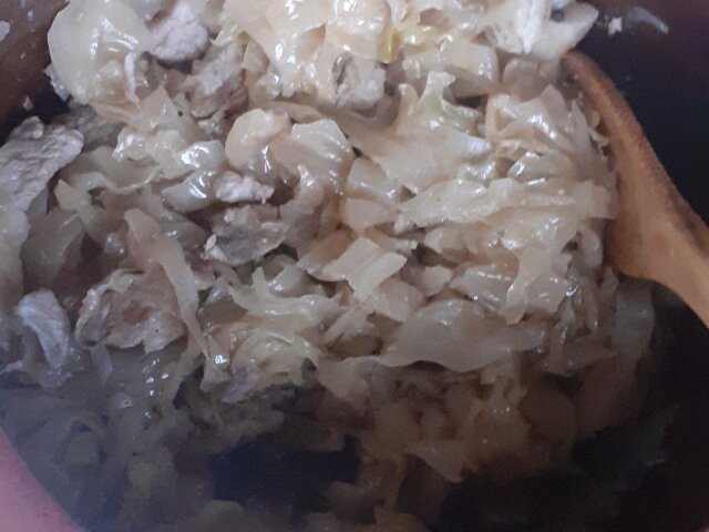 Pork with Sauerkraut in a Clay Pot
