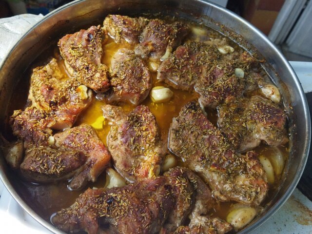 Pork Neck Steaks with Rosemary and Garlic