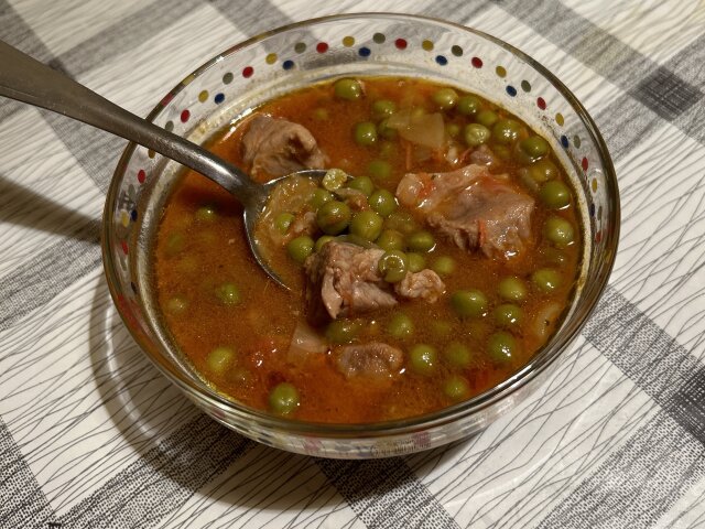 Pork with Peas