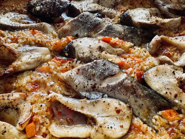 Oven-Baked Fish with Rice