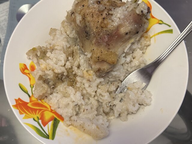 Chicken Legs with White Rice