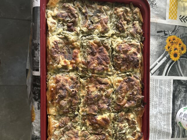 Phyllo Pastry with Feta and Dock