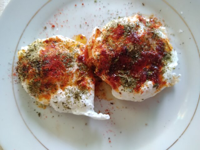 Poached Eggs with Parsley