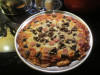 Pizza with Vienna Sausages and Mushrooms